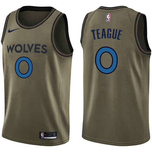 T-Wolves #0 Jeff T. Durable 2024 Icon NBA Jersey - Green Swingman