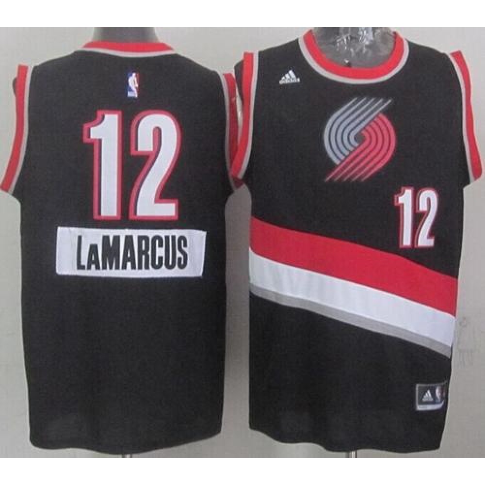 Limited Edition Men's Blazers #12 Lamarcus Black Basketball Jersey