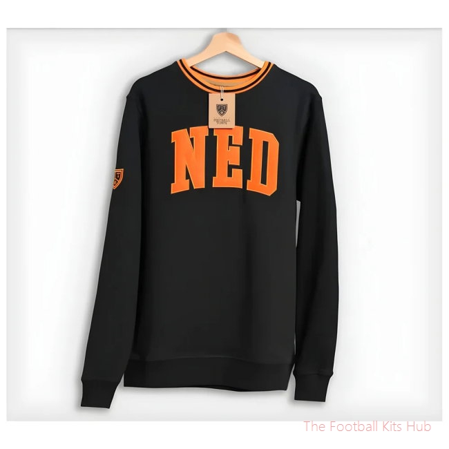 Men Netherlands Retro Football Sweatshirt (Black) UEFA Euro