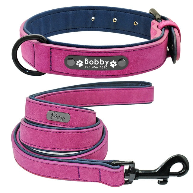 Vet-Approved Personalised Collar With Leash for Short-Nosed Breeds