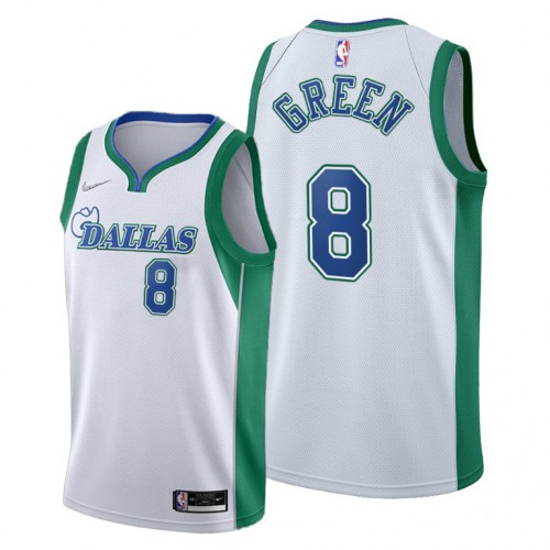 Mavericks White Dallas Mavericks #8 Jersey - NBA Fan Apparel
