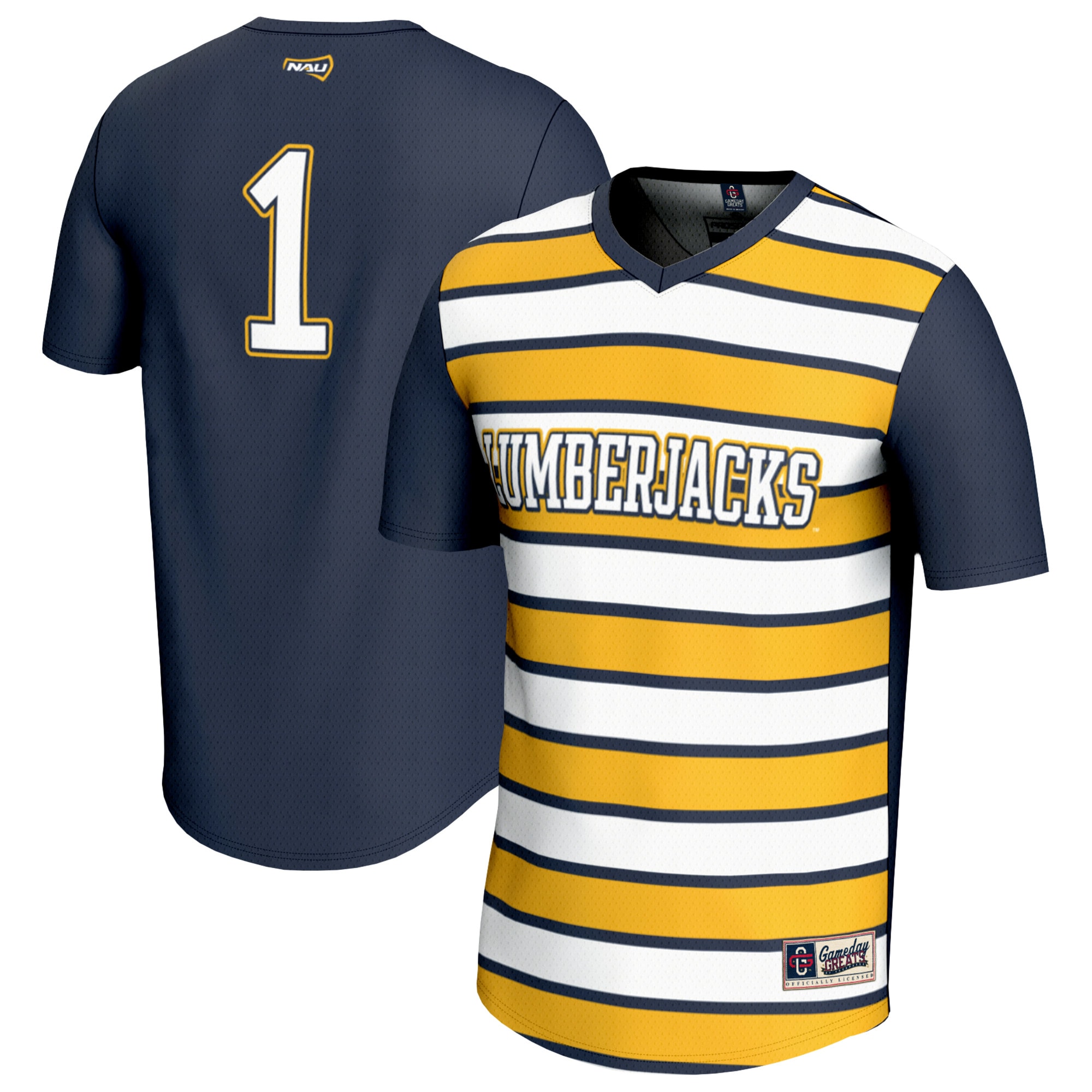 [SJH] Northern Arizona Lumberjacks GameDay Greats Unisex Lightweight Soccer Fashion Jersey - Navy