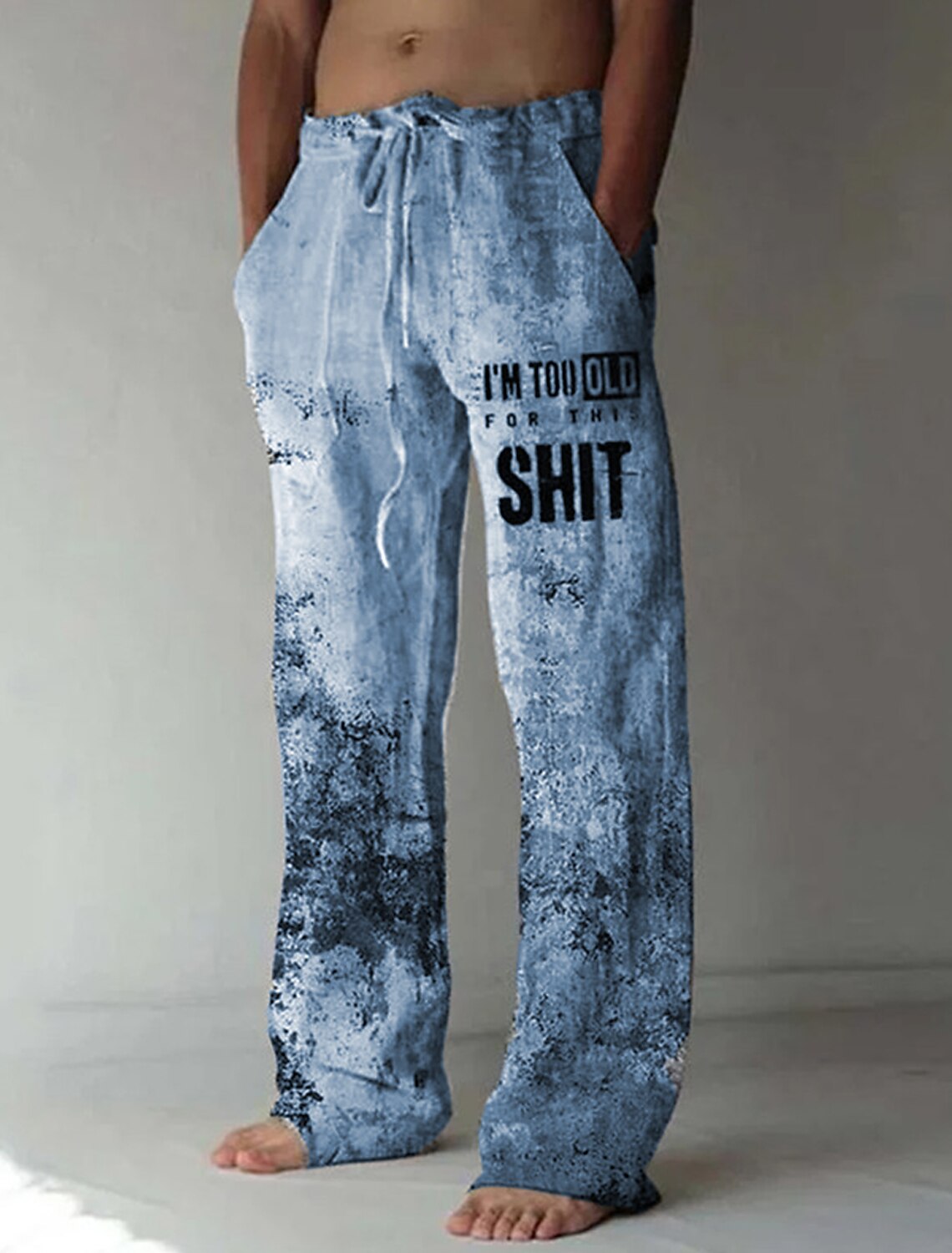 Men's Trousers Summer Pants Beach Drawstring Elastic Waist 3D Print #1