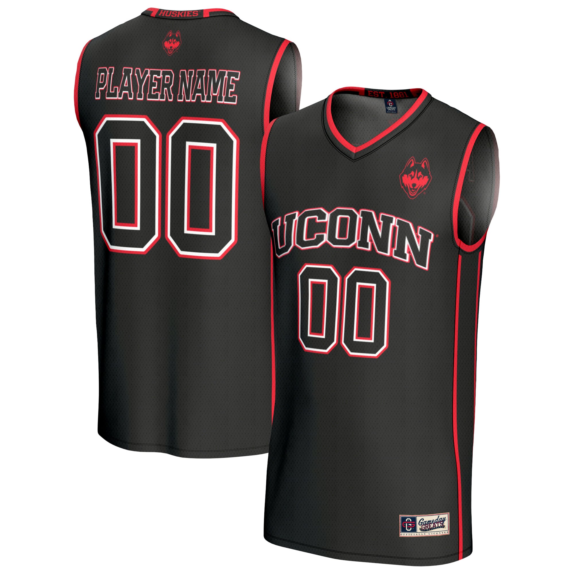 UConn Huskies GameDay Greats Unisex Lightweight Collegiate Women's Basketball NIL Pick-A-Player Fashion Jersey - Black