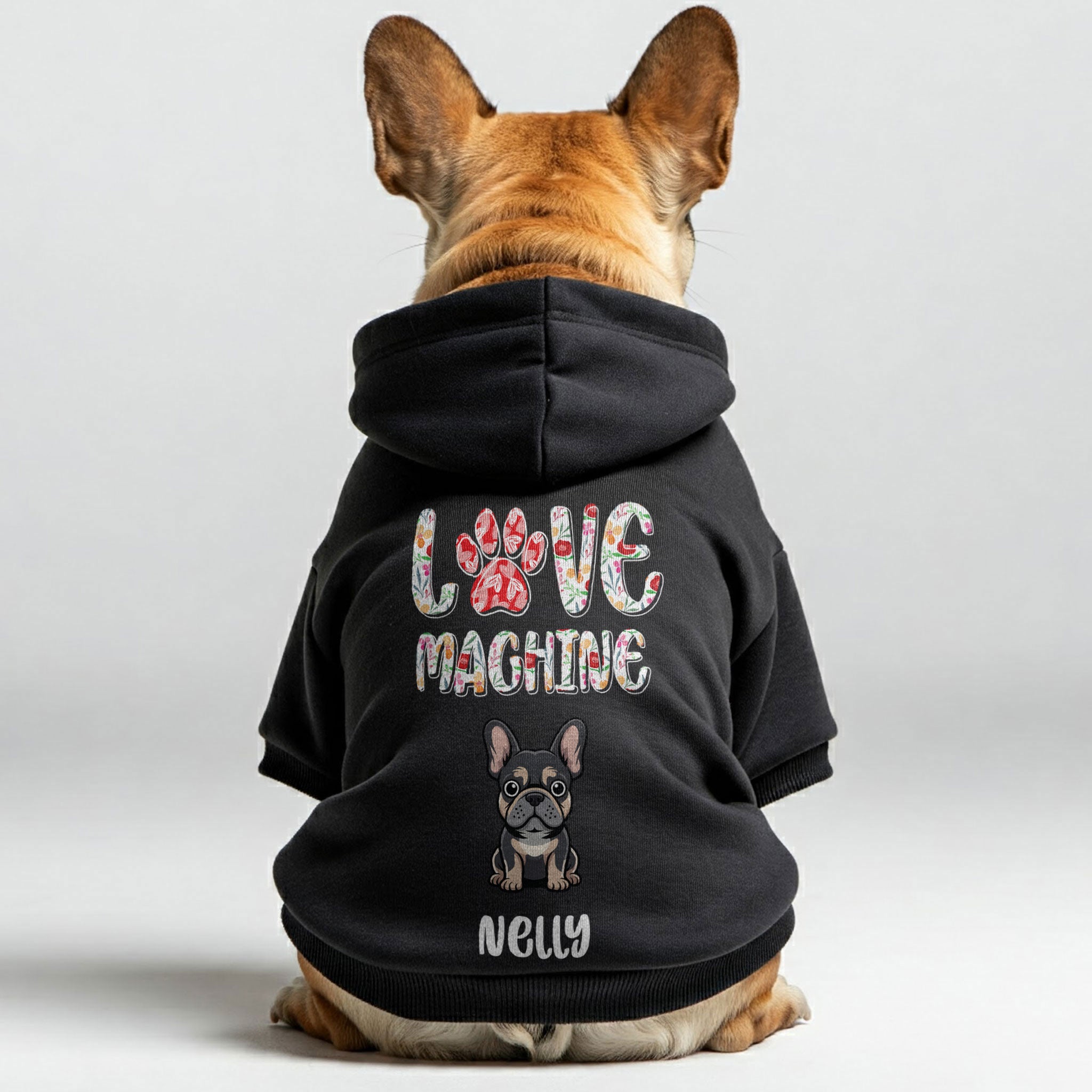French Bulldog Love Machine Personalized French Bulldog Hoodies With