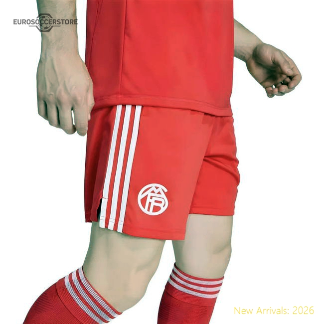 Genuine 2025-2026 Bayern Munich Third Goalkeeper Shorts (Pure Ruby)