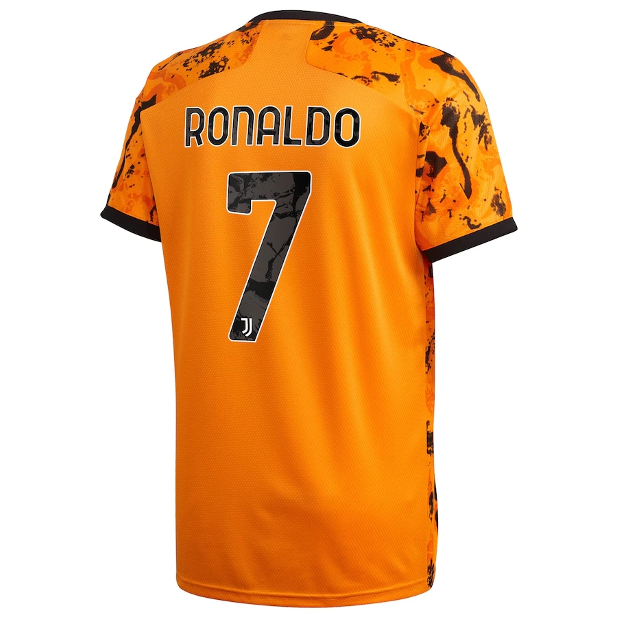 JUVENTUS 20-21 THIRD ORANGE 7 RONALDO SOCCER JERSEY SHIRT - Official
