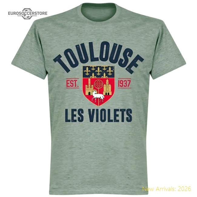 Trending Genuine Toulouse Established T-Shirt - Grey