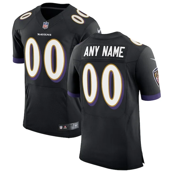 Durable BAL Ravens Elite Jersey - Black | NFL Fan Apparel | NFL Footba