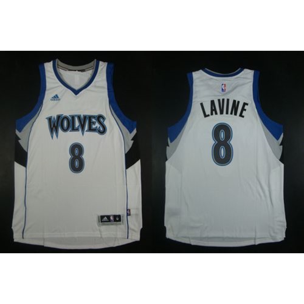 Exclusive Men's Timberwolves #8 Zach White Basketball Jersey