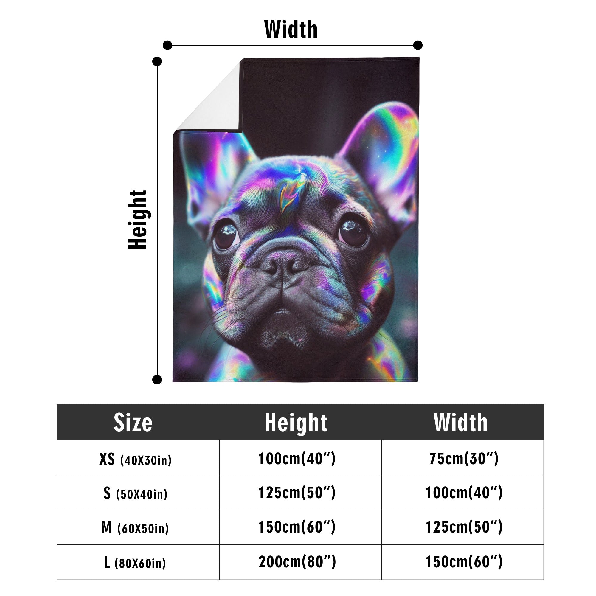 French Bulldog Domino Blanket Cute Frenchie Essential