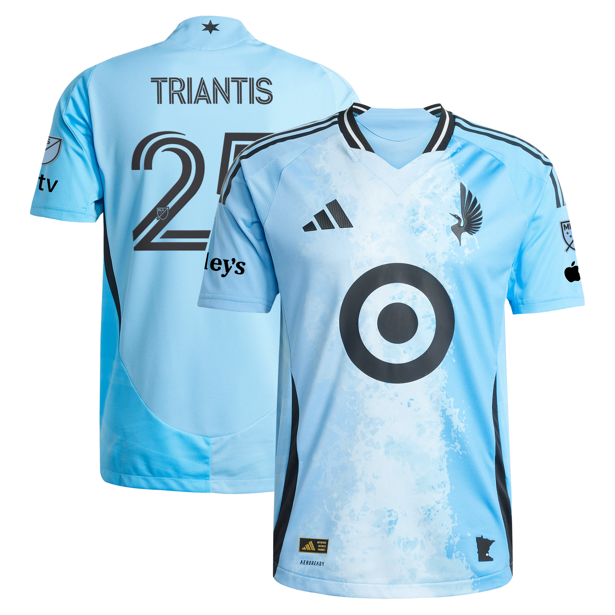 [JED] Nectarios Triantis Minnesota United FC 2025 CONVERGENCE On-Field Authentic Jersey - Blue
