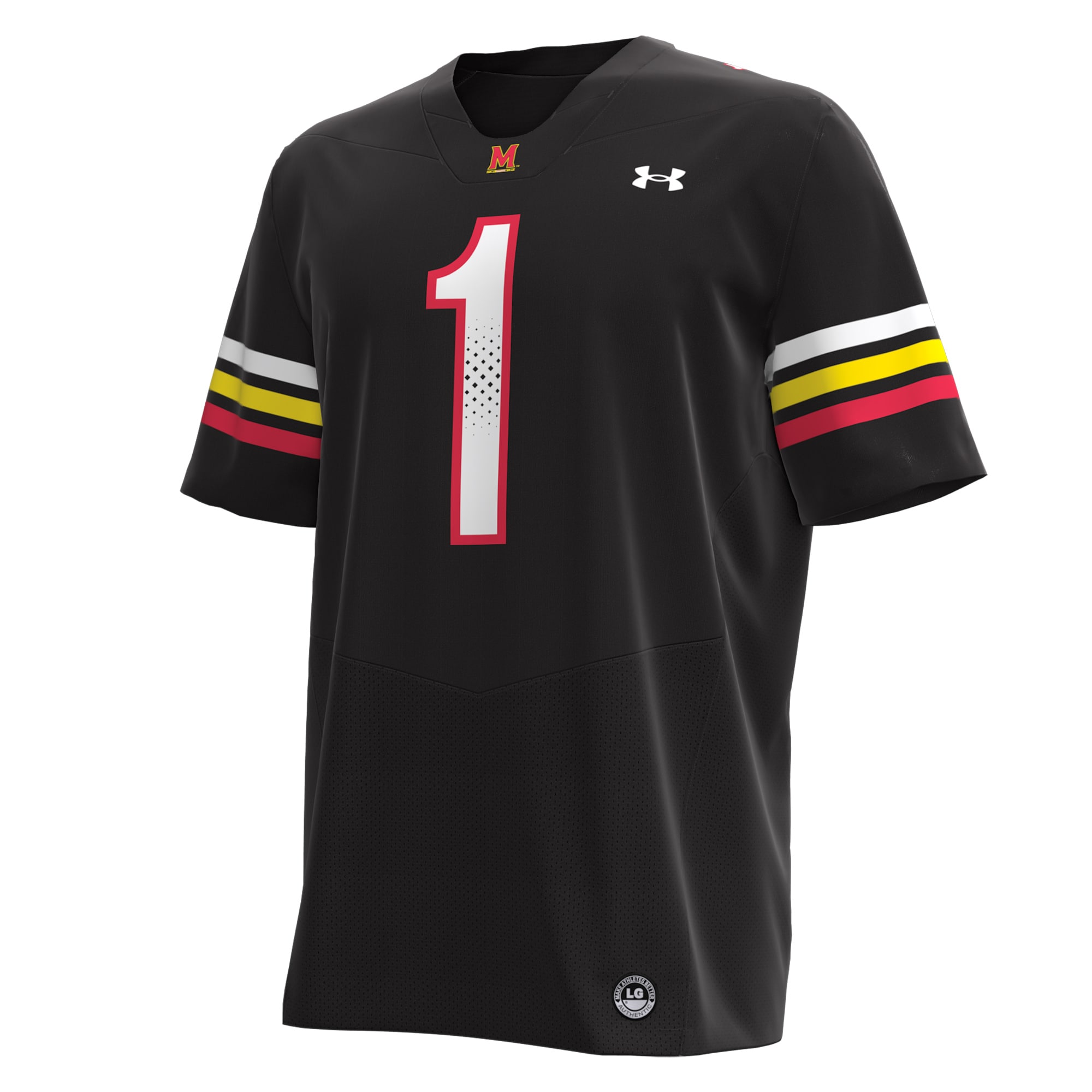Maryland Terrapins #1 Football Jersey - Black | Stadium Series 26/27 Season