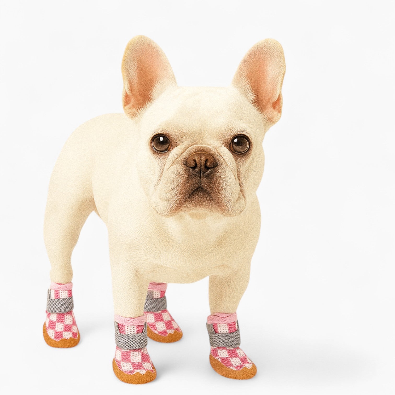 Pawzaar Frenchie Mesh Shoes – Breathable Anti-Slip Adjustable Boots