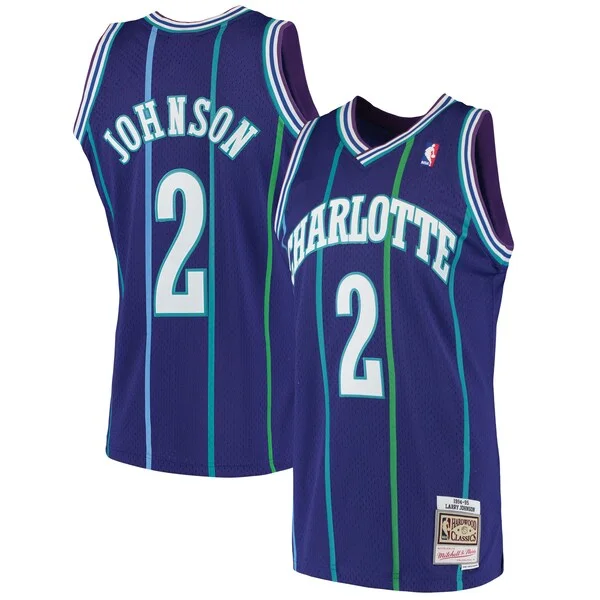 Pro-Grade Larry Johnson CHA Basketball Jersey - Team Colors