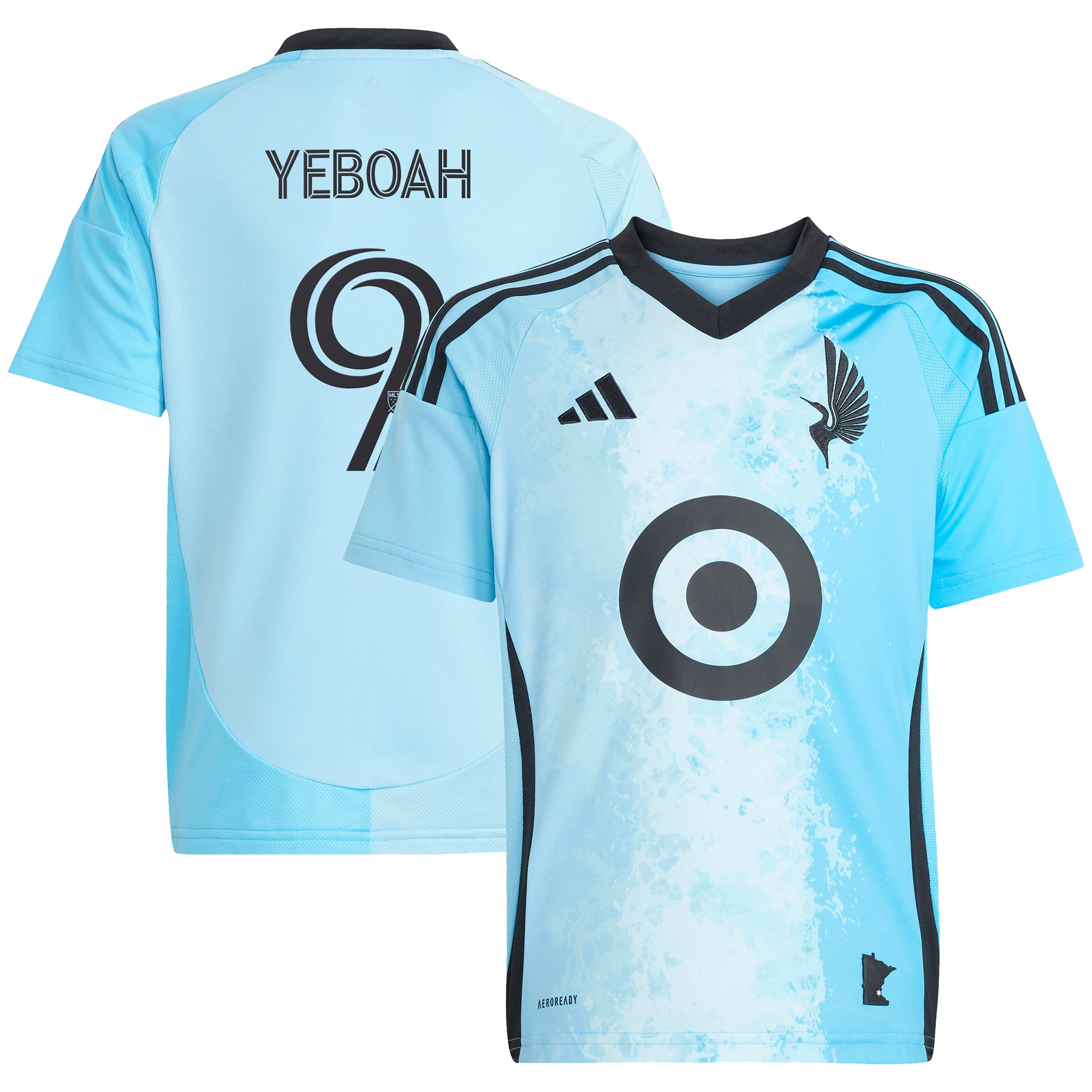 [SJH] Kelvin Yeboah Minnesota United FC Youth 2025 CONVERGENCE Replica Player Jersey - Blue