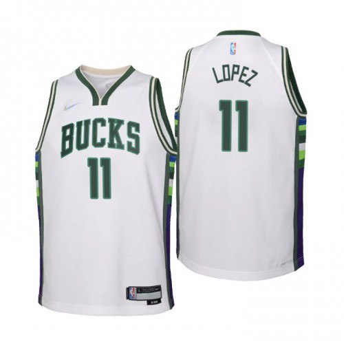 MIL White Nike M. Bucks #11 NBA Jersey Basketball Jersey NBA Fan Apparel