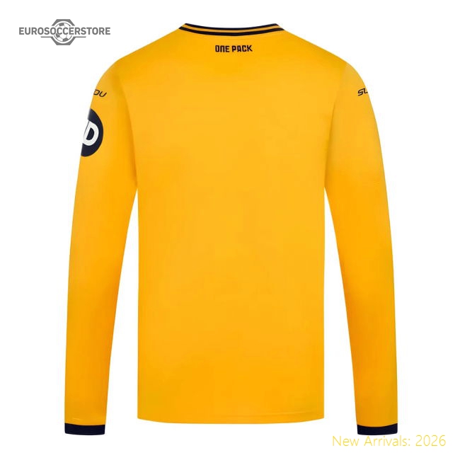 First-class 2024-2025 Wolves Long Sleeve Home Shirt - Affordable
