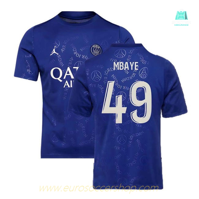 2024-2025 PSG Academy Pro Fourth Pre-Match Top (Blue) (Mbaye 49)
