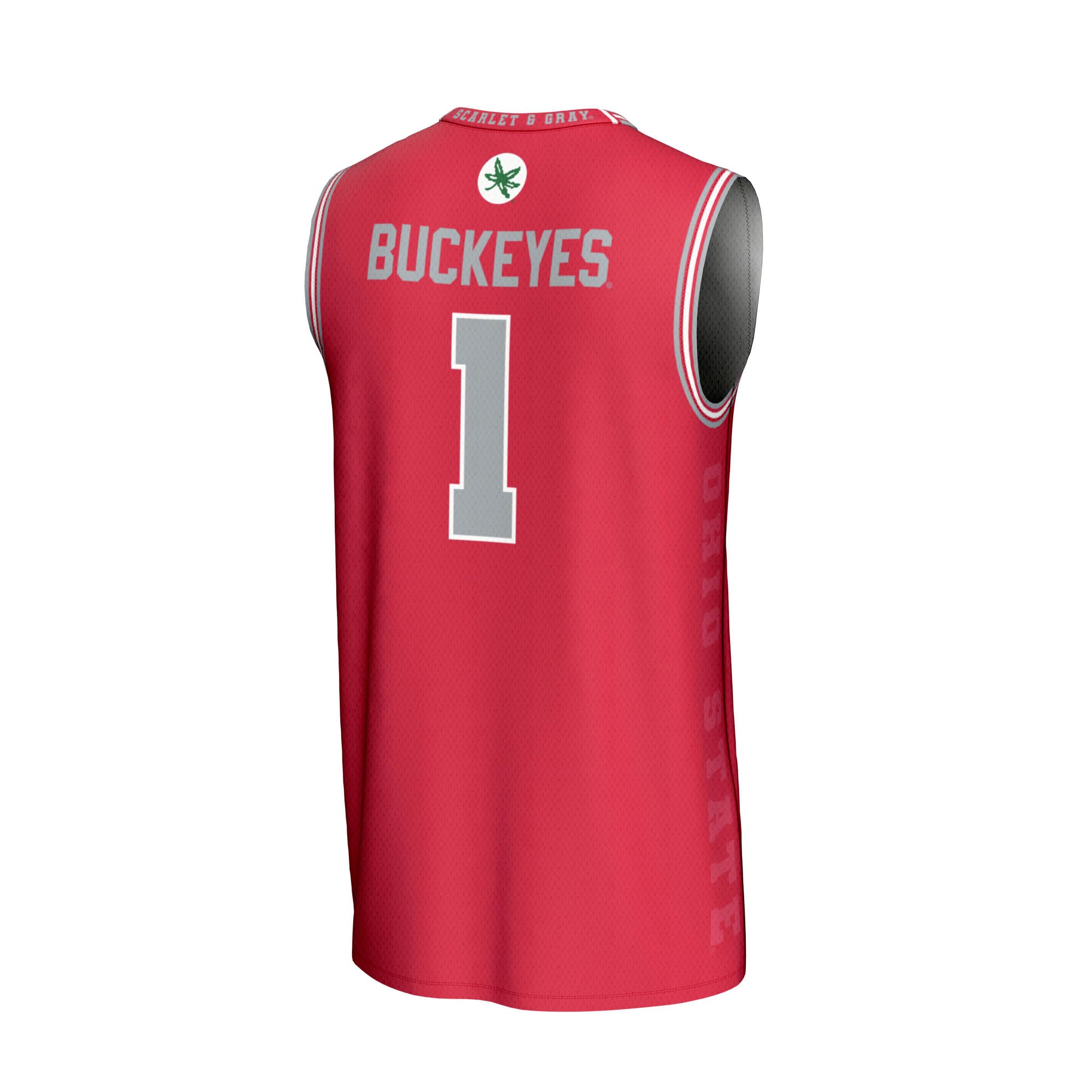 [NJP] Ohio State Buckeyes GameDay Greats Unisex Lightweight Icon Print Basketball Jersey - Scarlet