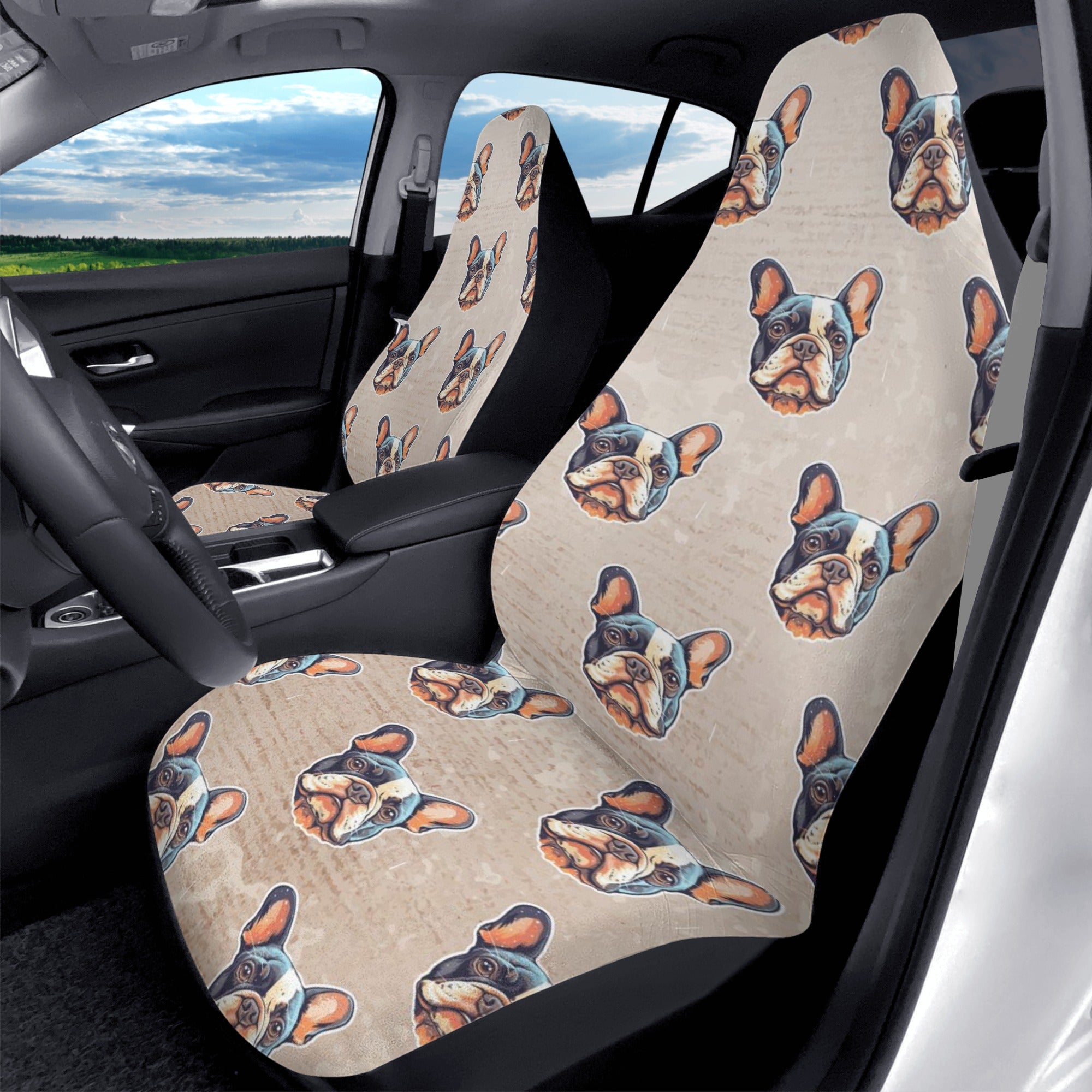 French Bulldog Fiona Car Seat Covers (2 Pcs) Cute Frenchie Essential