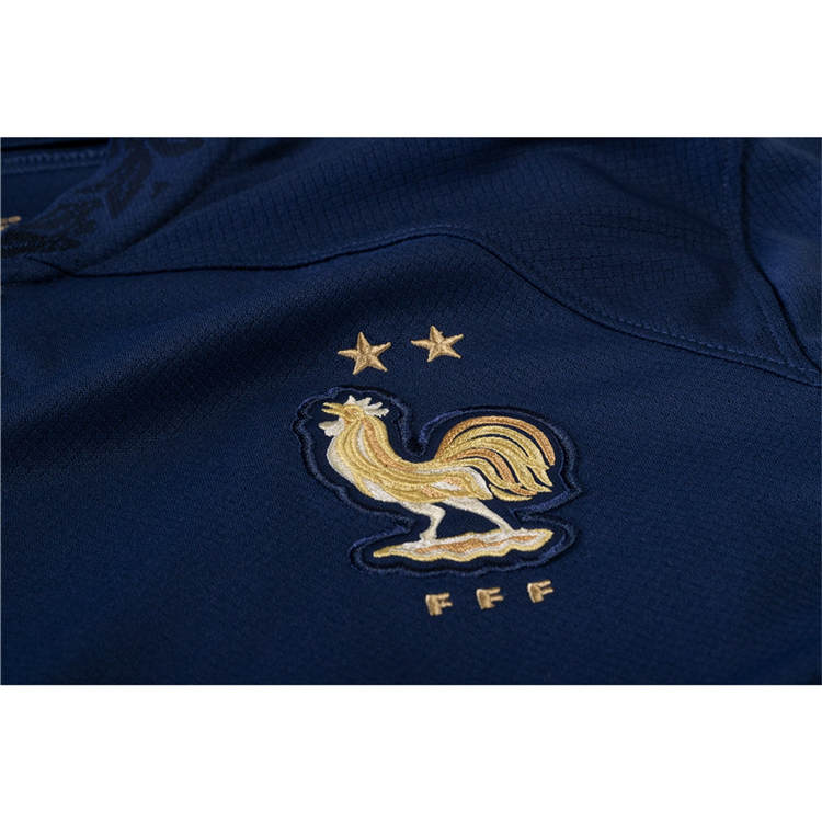 World Cup 2022 France Home Blue Soccer Jersey Football Shirt - World