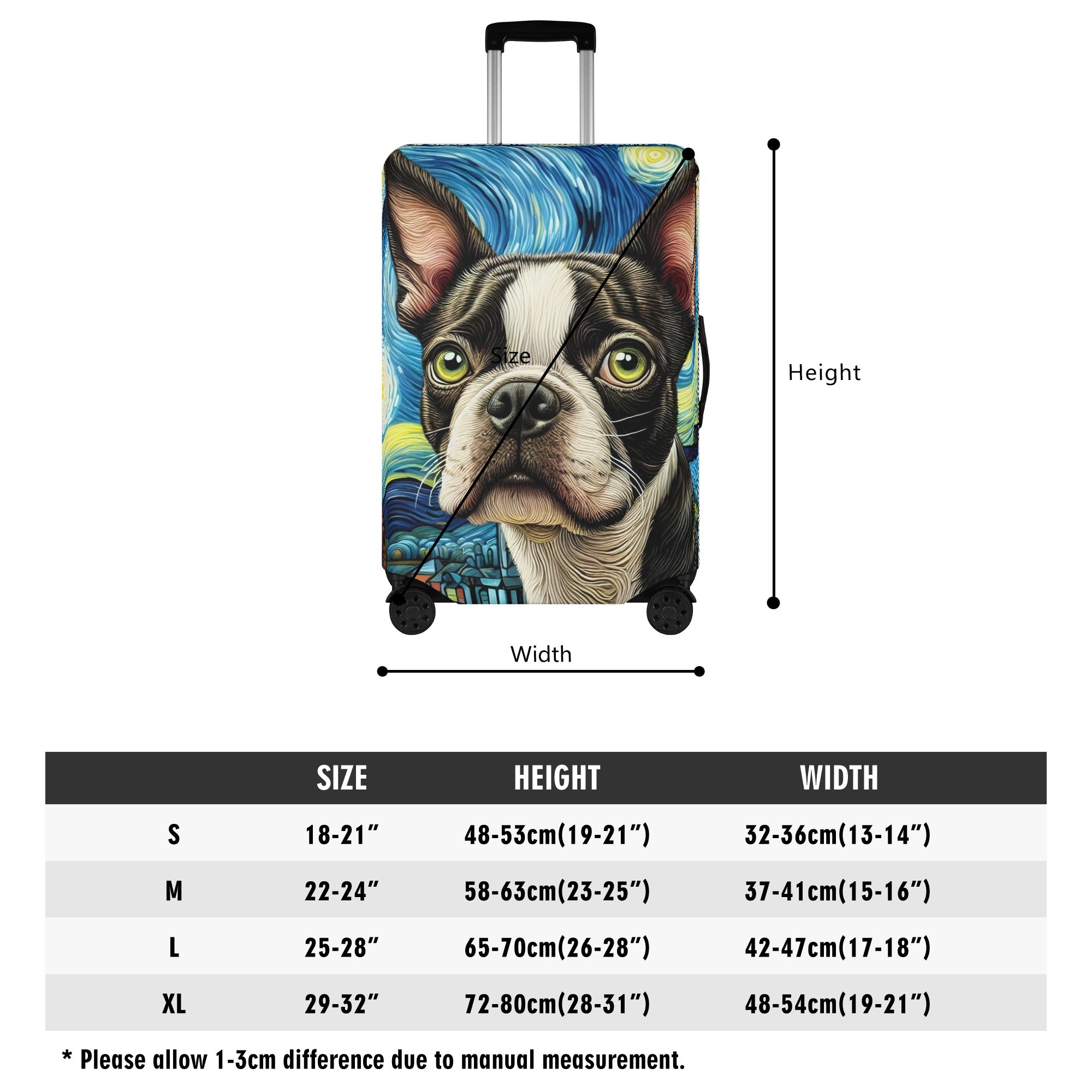 Luggage Cover For Boston Terrier Lovers Paw Protection | Durable Build