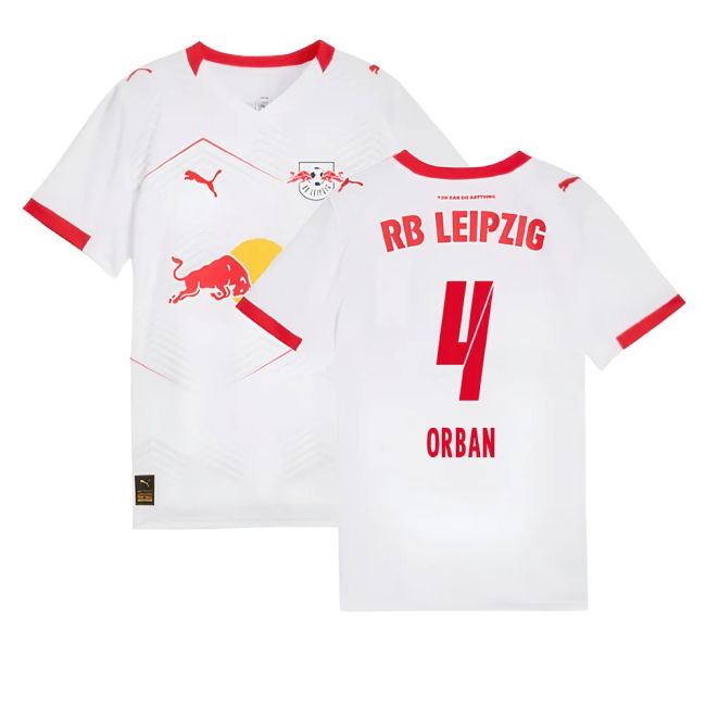RB Leipzig Official 2025-2026 Home Shirt - Kids (Kids) | Lightweight