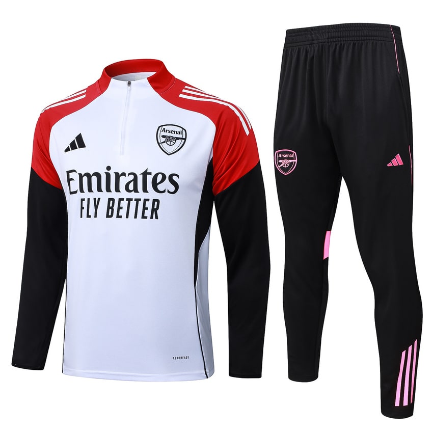 Arsenal Training Tracksuit 2025/2026 White Red