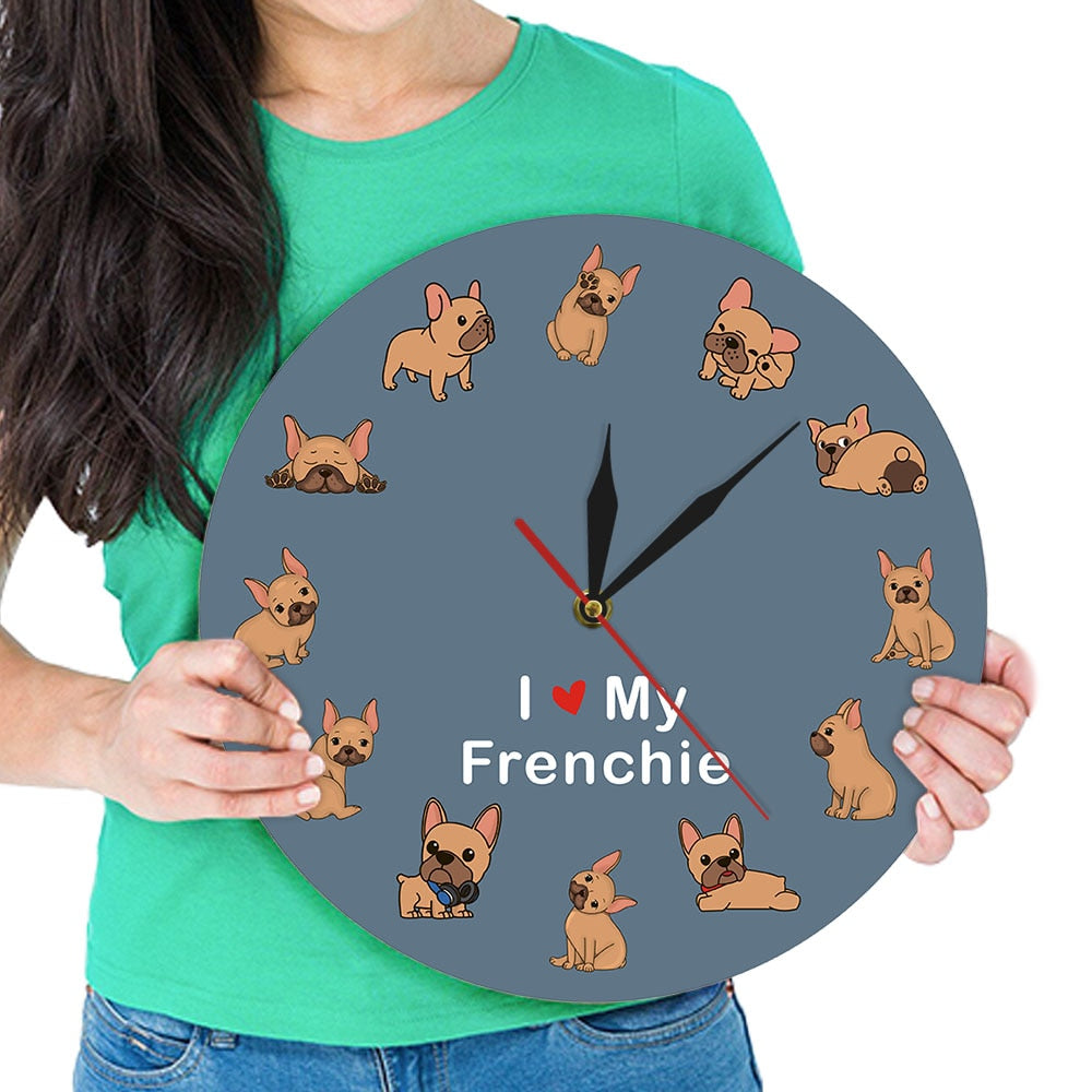 I Love My Frenchie - Wall Clock