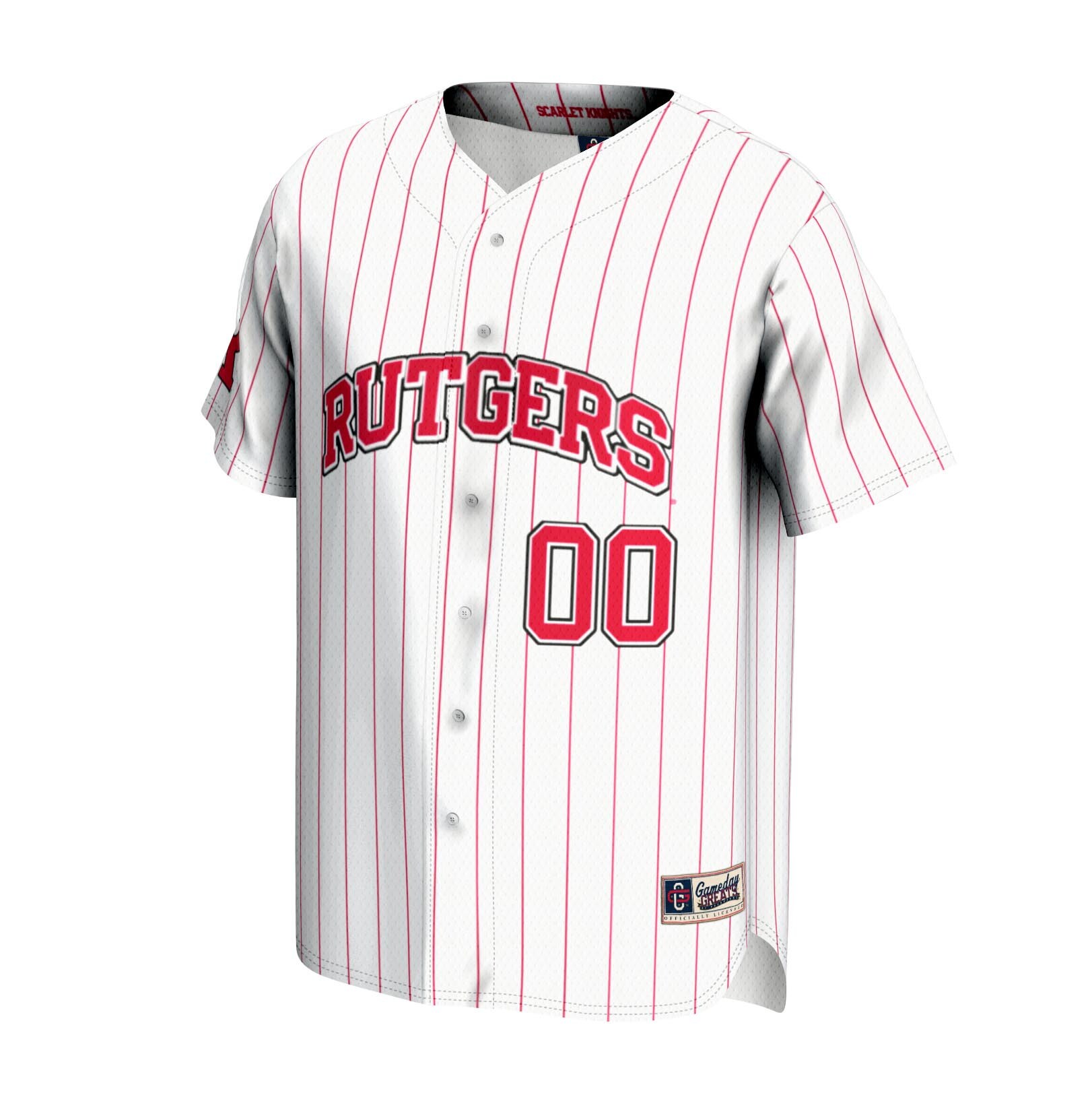 [NJP] Rutgers Scarlet Knights GameDay Greats Unisex NIL Pick-A-Player Lightweight Baseball Jersey - White
