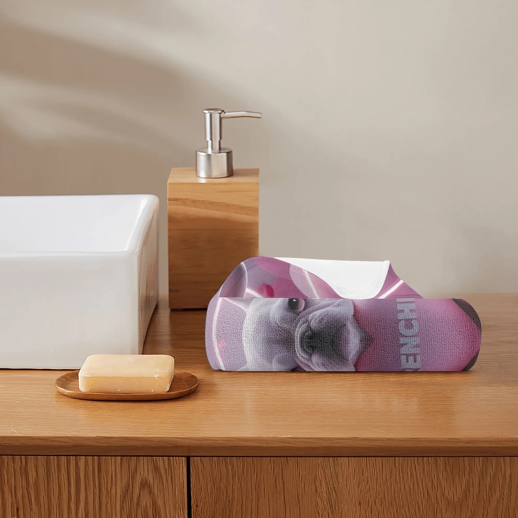 French Bulldog Steve Towel For Frenchie Lovers Durable Dog Item