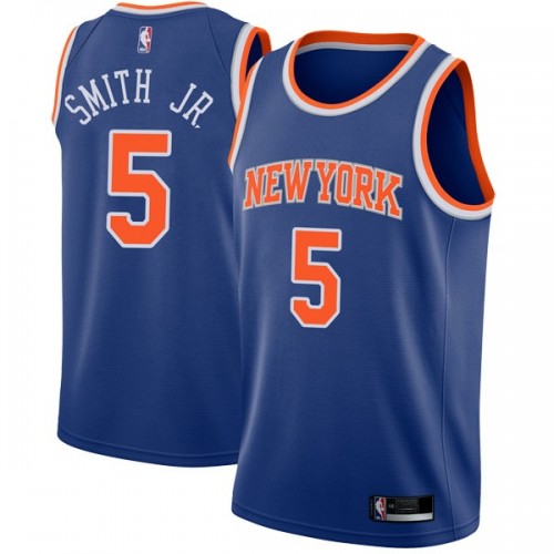 Blue Nike York Knicks #5 Nuggets Jersey - Mesh Fabric Premium Quality