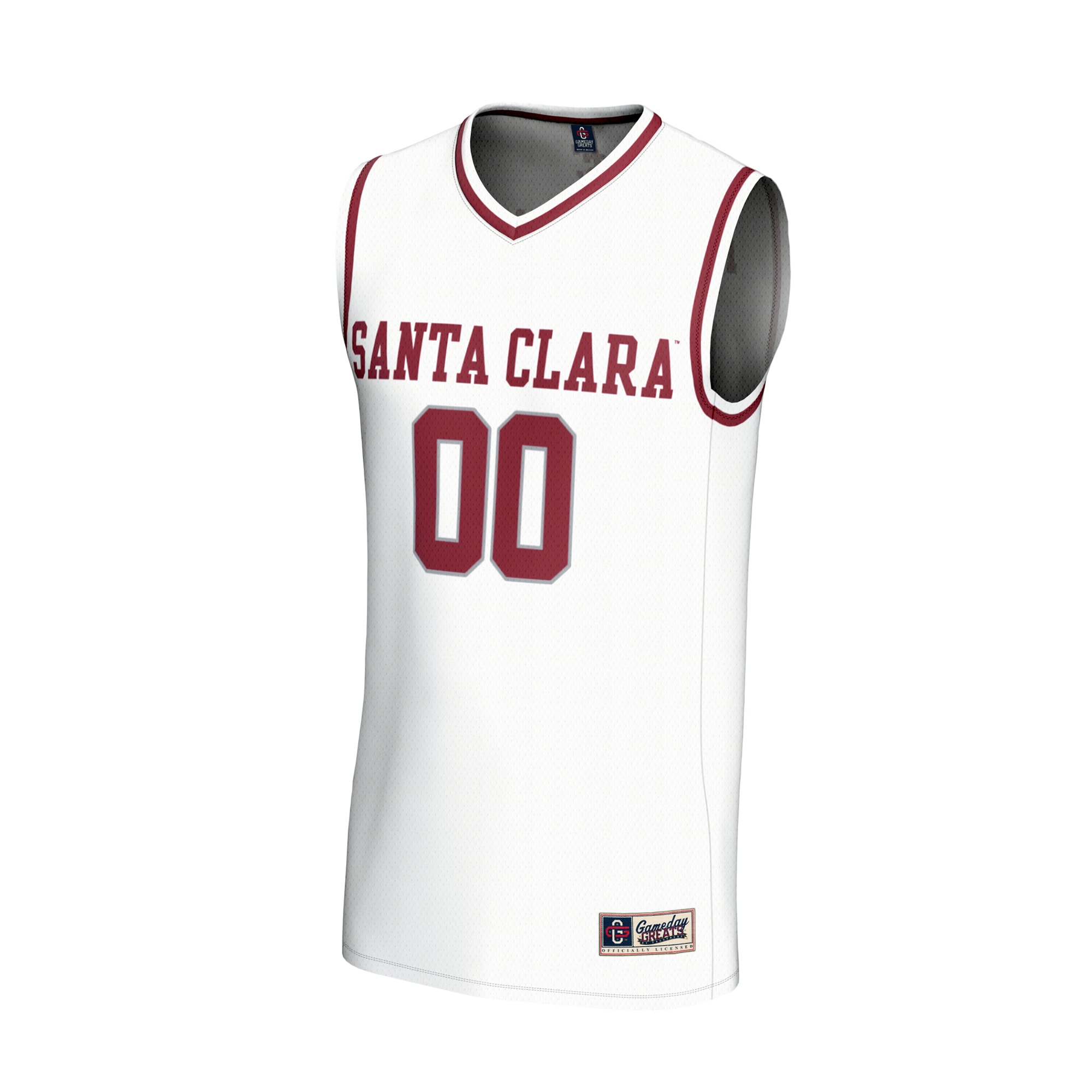 [DDG] Santa Clara Broncos GameDay Greats Unisex NIL Pick-A-Player Men's Basketball Lightweight Jersey - White