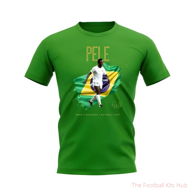 Pele Brazil Image T-Shirt (Green)