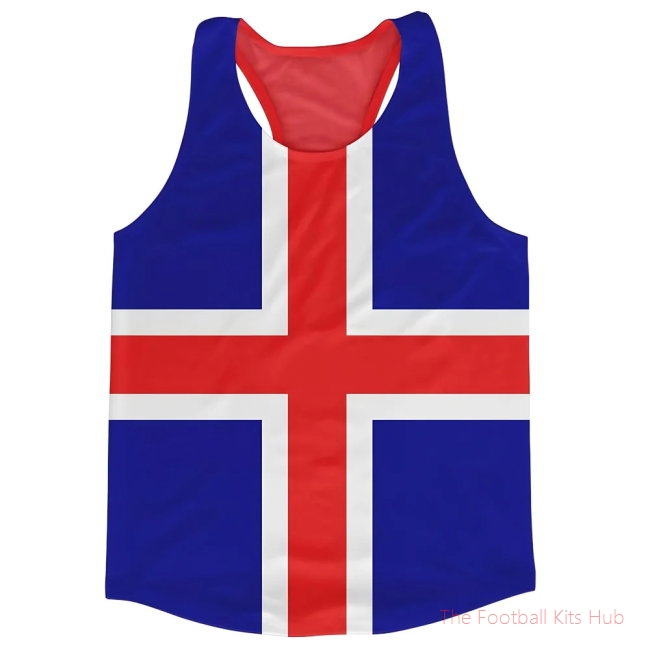 Men Iceland Flag Running Vest UEFA Euro