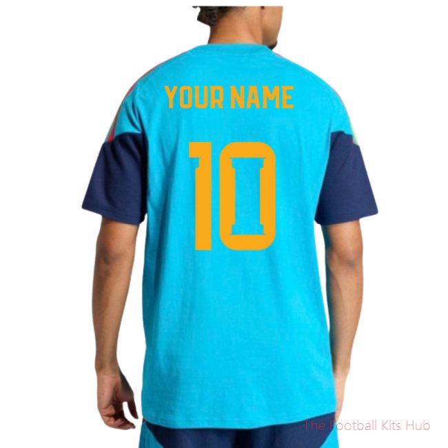2026-2027 Spain Training Tee (Bold Aqua) (Your Name)