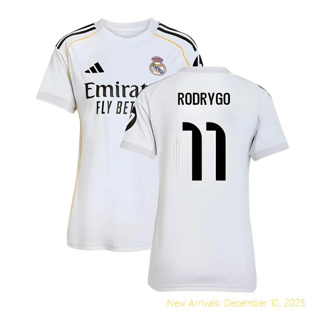 2025-2026 Real Madrid Home Shirt - Performance Uniform (Rodrygo 11) -...