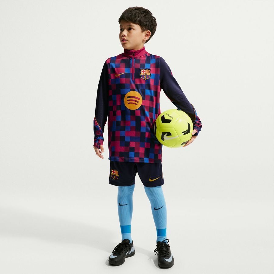 Barcelona Training Shirt Dri-FIT Strike - Noble Red/Blackened Blue/Mineral Yellow Kids