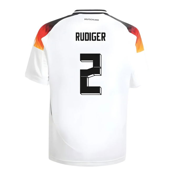 Supporter Grade Germany Home Fan Jersey (Kids) (Rudiger 2)