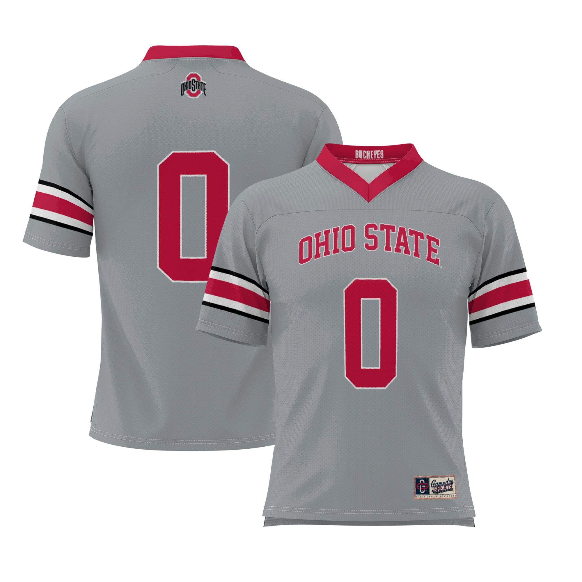 [NJP] Women's Ohio State Buckeyes GameDay Greats Lightweight Lacrosse Jersey - Gray