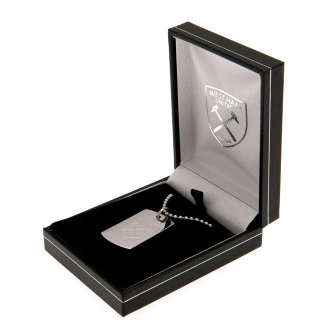 West Ham United FC Engraved Dog Tag & Chain | Official Merchandise