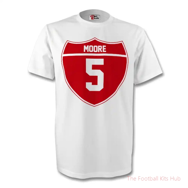 Bobby Moore England Crest Tee (white) - Kids