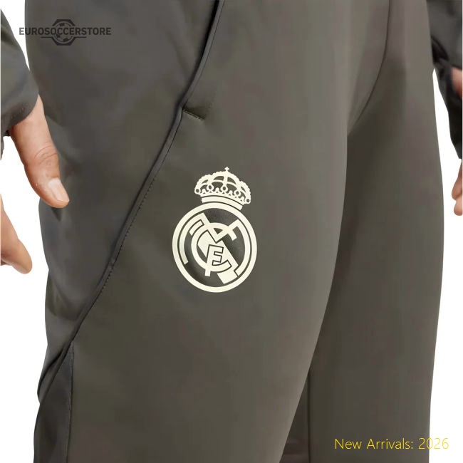 Official 2025-2026 Real Madrid Training Pants (Utility Grey)