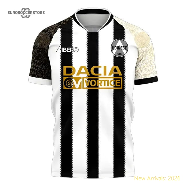 2025-2026 Udinese Home Fan Version Womens 2026 Home Shirt
