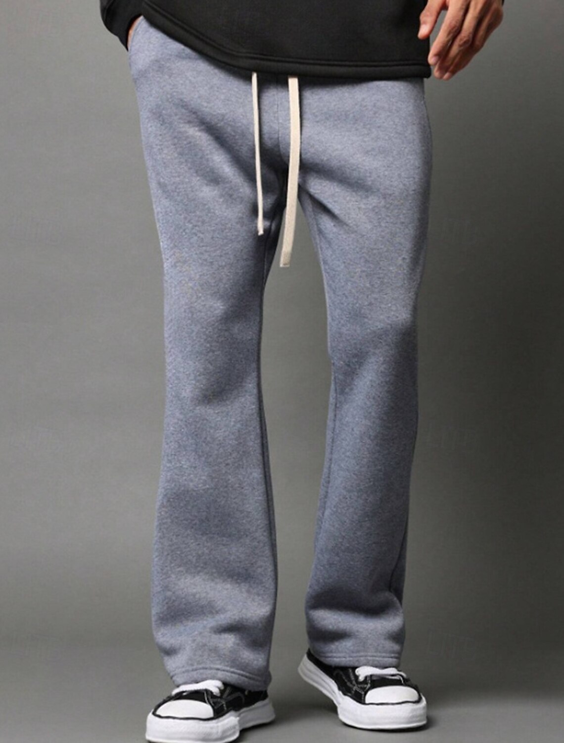 Men's Sweatpants Flared Pants Trousers Drawstring Pocket Elastic Waist