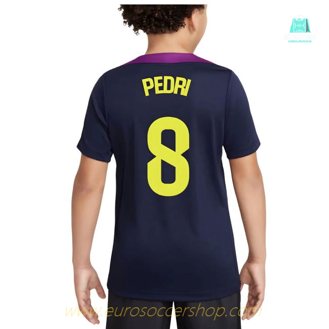 2025-2026 Barcelona Strike Training Shirt (Purple) - Kids (Pedri 8)