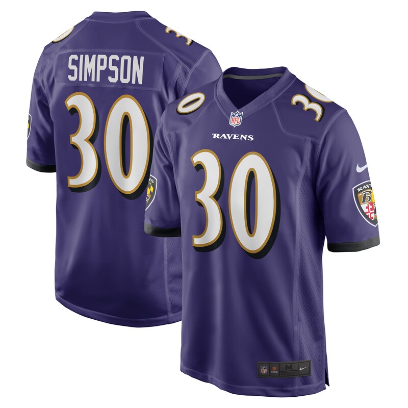 None Trenton Simpson BAL Ravens Powerful Elite Jersey for NFL Fans