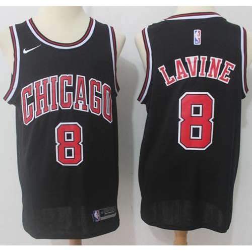 Black Nike Chicago Bulls #8 Clippers Jersey - Durable Fabric