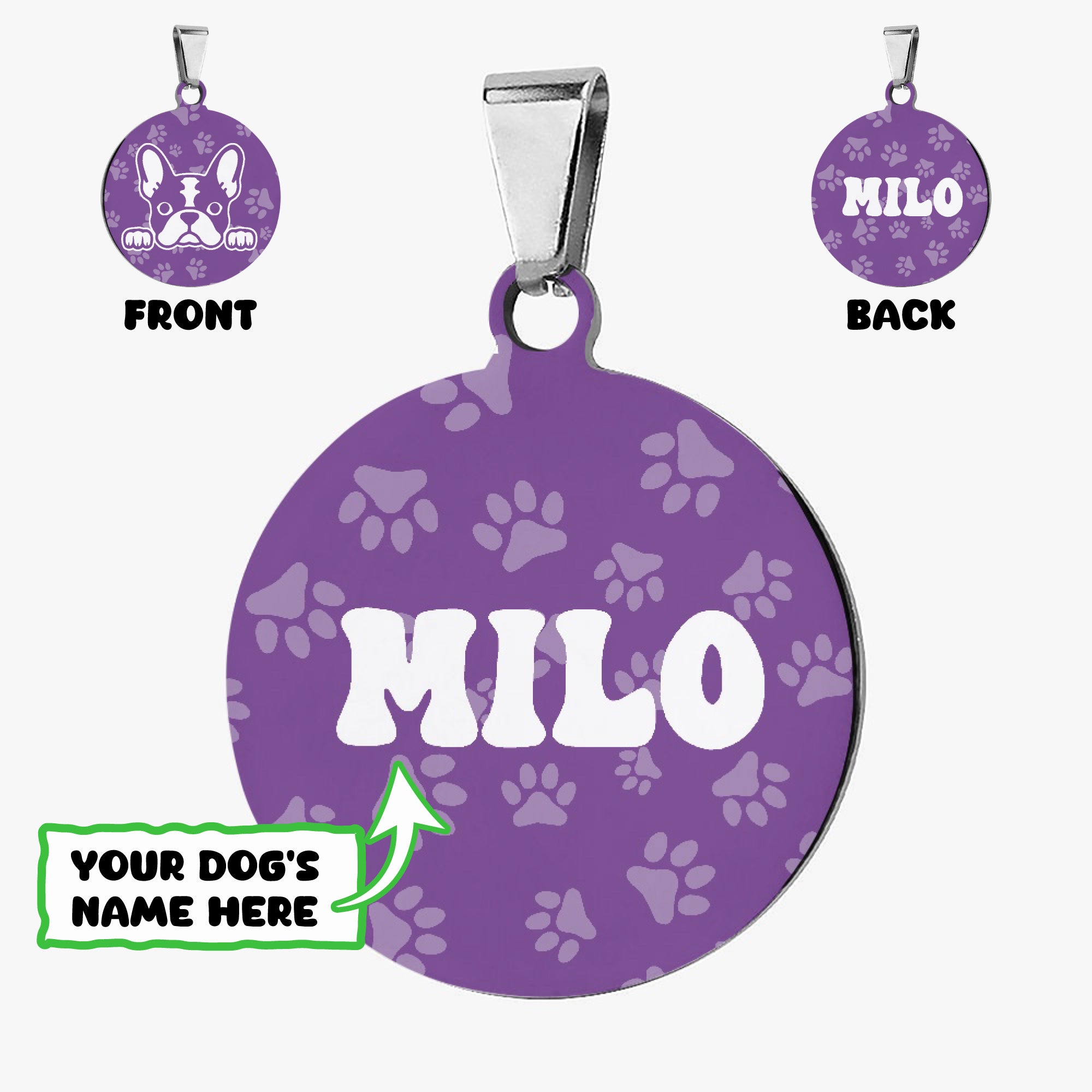 French Bulldog Gus Custom Double Sided French Bulldog Tag Durable Dog Item